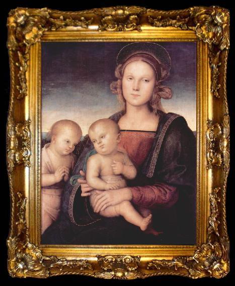 framed  Pietro Perugino Madonna mit Hl. Johannes dem Taufer, ta009-2
